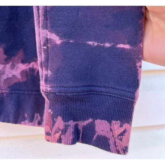 Lululemon purple/maroon tie-dye hooded long-sleeved sweater, drawstring, size 4 - Picture 9 of 14